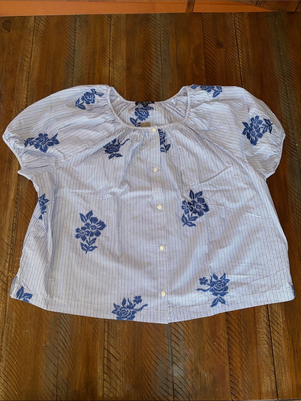 Women’s J.Crew Floral Cotton Shirt Top Blouse Embroidered New NWT - Picture 5 of 11